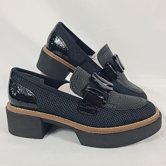 Dolce Vita Shoes - NEW Dolce Vita Sandey Black Slip On Chunky Block Heel Dress Loafers Shoes Sz 6